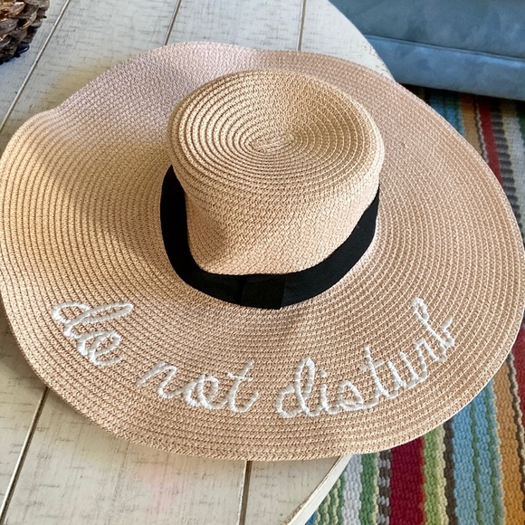 ‘Do Not Disturb Beach’ Floppy Beach/Sun Hat - Picture 2 of 10
